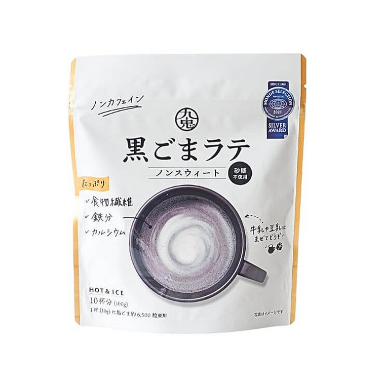 九鬼 黑芝麻拿铁粉 原味无糖 速溶即饮 无咖啡因