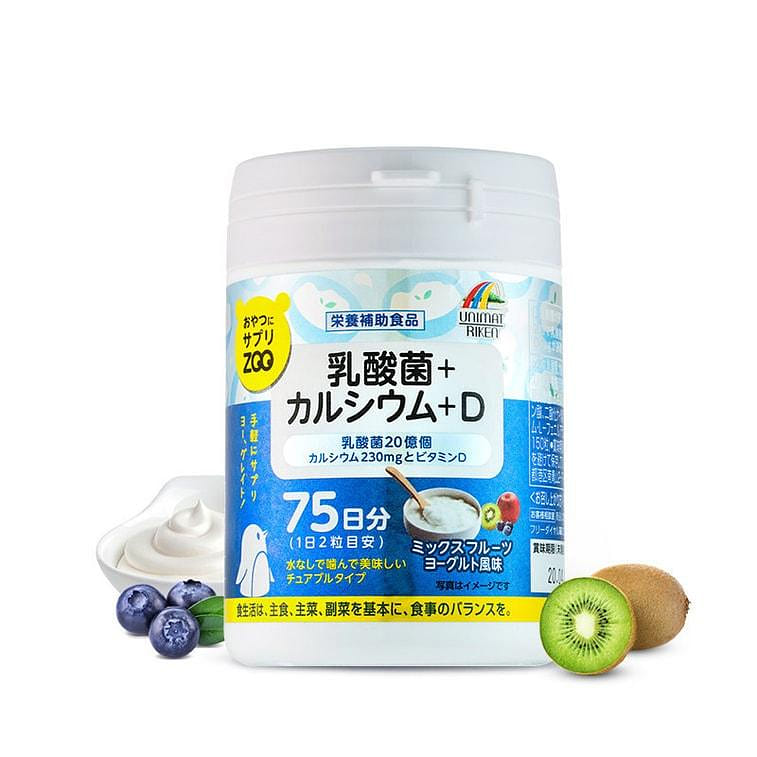 JAPAN UNIMATRIKEN Lactic Acid Bacteria Calcium Tablets Vitamin D 150tablets/ 1 box