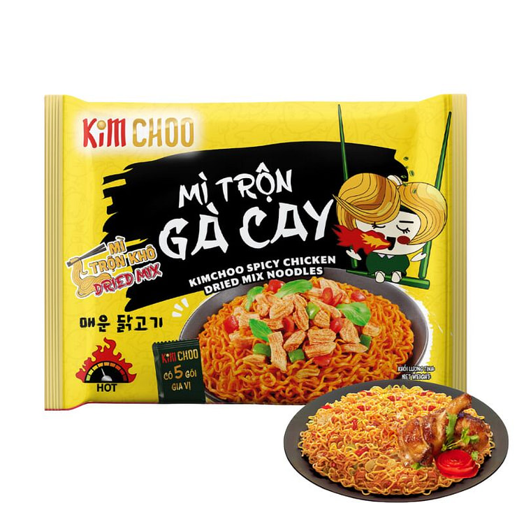 VIFON Mì Trộn Gà Cay Ăn Liền Đậm Đà (1 Gói)