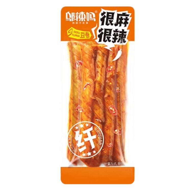 邬辣妈杂粮豆卷 很麻很辣 湖南特产豆制品辣条 300 克