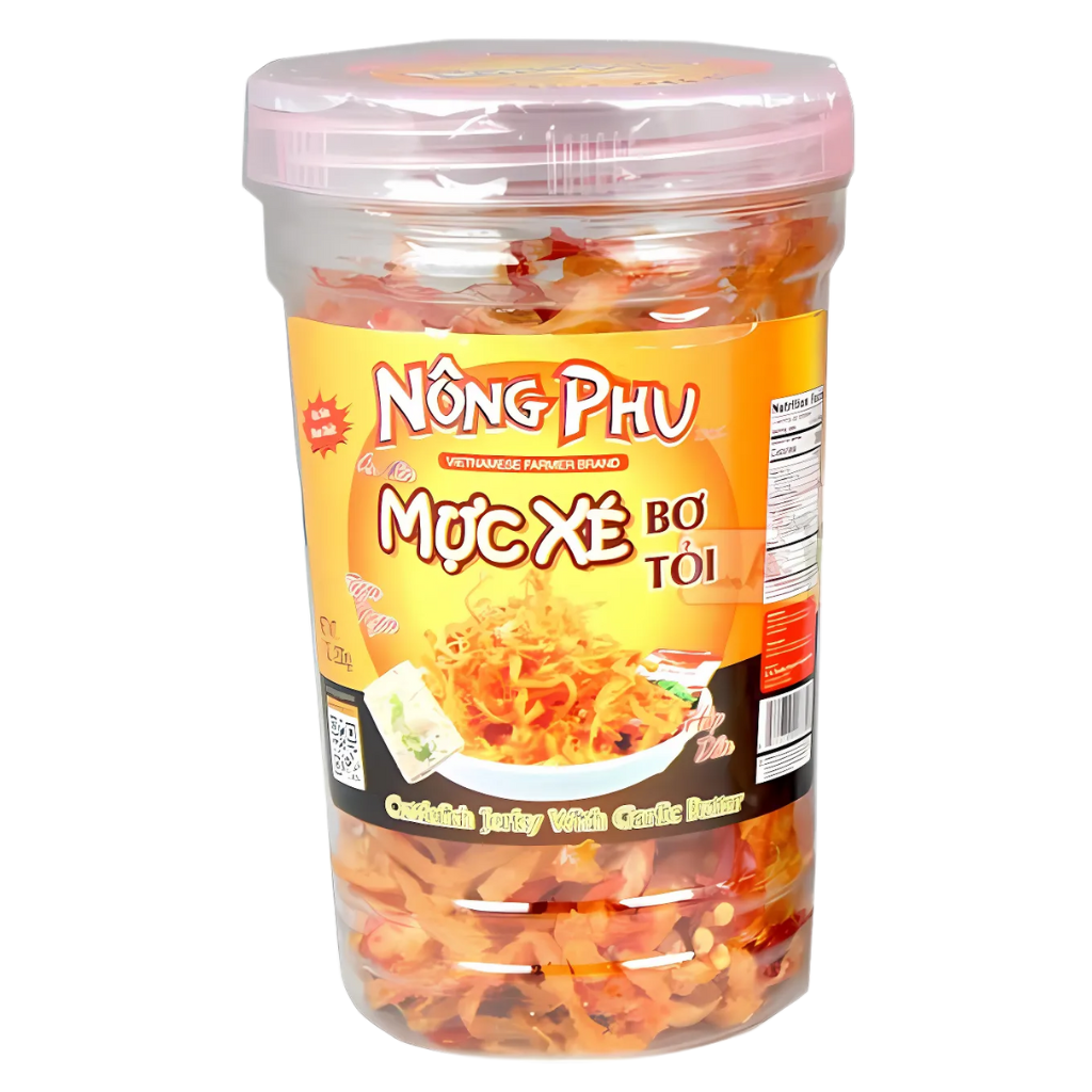 Mực Xé Bơ Tỏi Nông Phu 7oz 1 phần