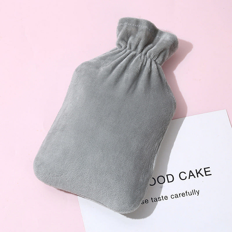 Faux Rabbit Fur Hot Water Bag Hand Warmer,grey 2000ml 1 each