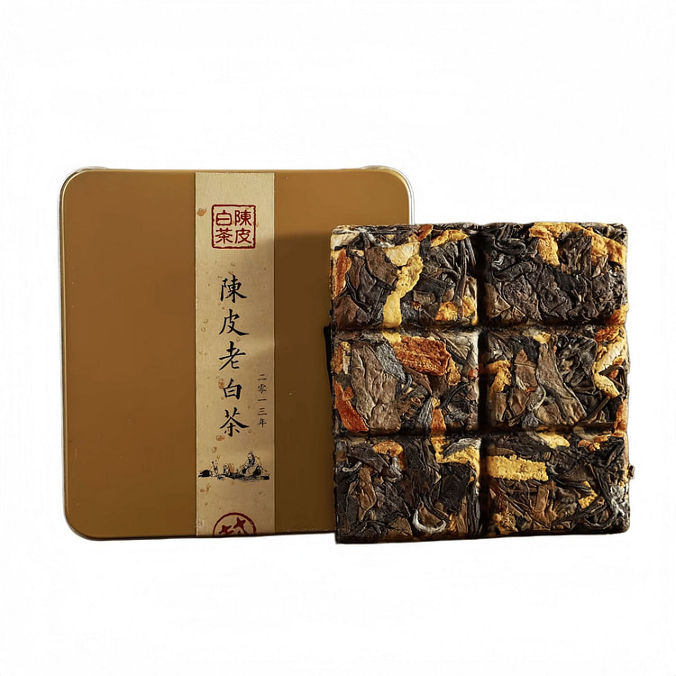 茶叶陈皮老白茶小方片正宗福鼎贡眉老白茶30g*3盒 90 克