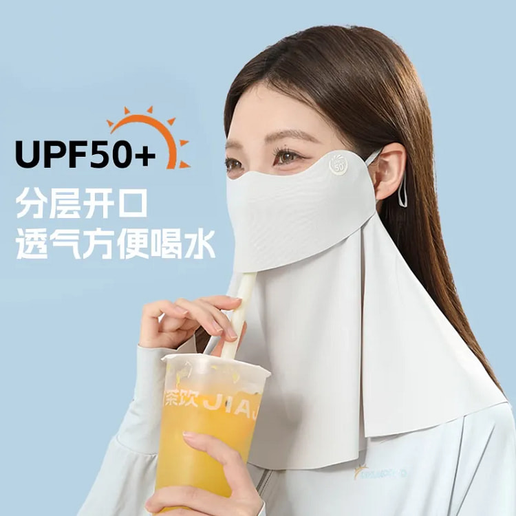 防晒面罩 全脸防紫外线护颈2025年新款 深灰