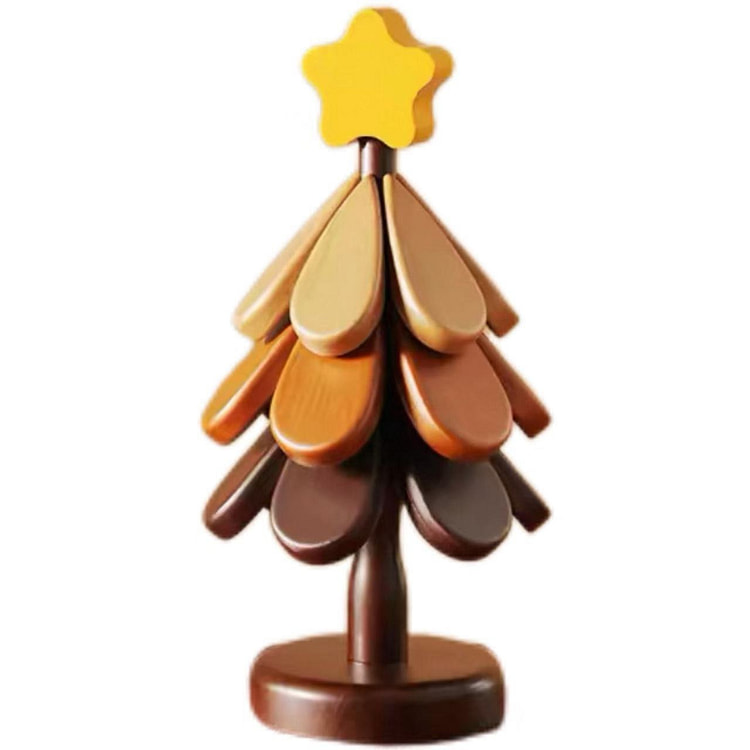 星星款圣诞树实木隔热垫3层/1个 1 份