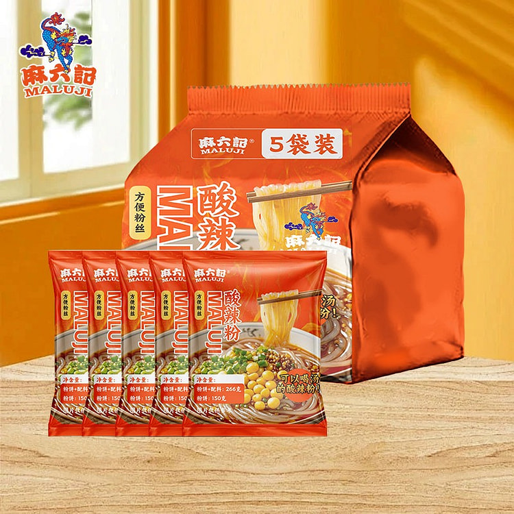 麻六记酸辣粉1330g粗湿粉冲泡方便速食泡面 1330 克