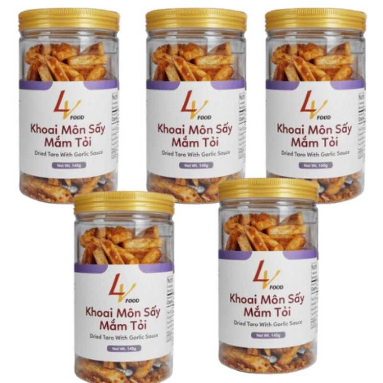 [LV Food] Taro Chips Garlic Fish Sauce 145g x5 5 count