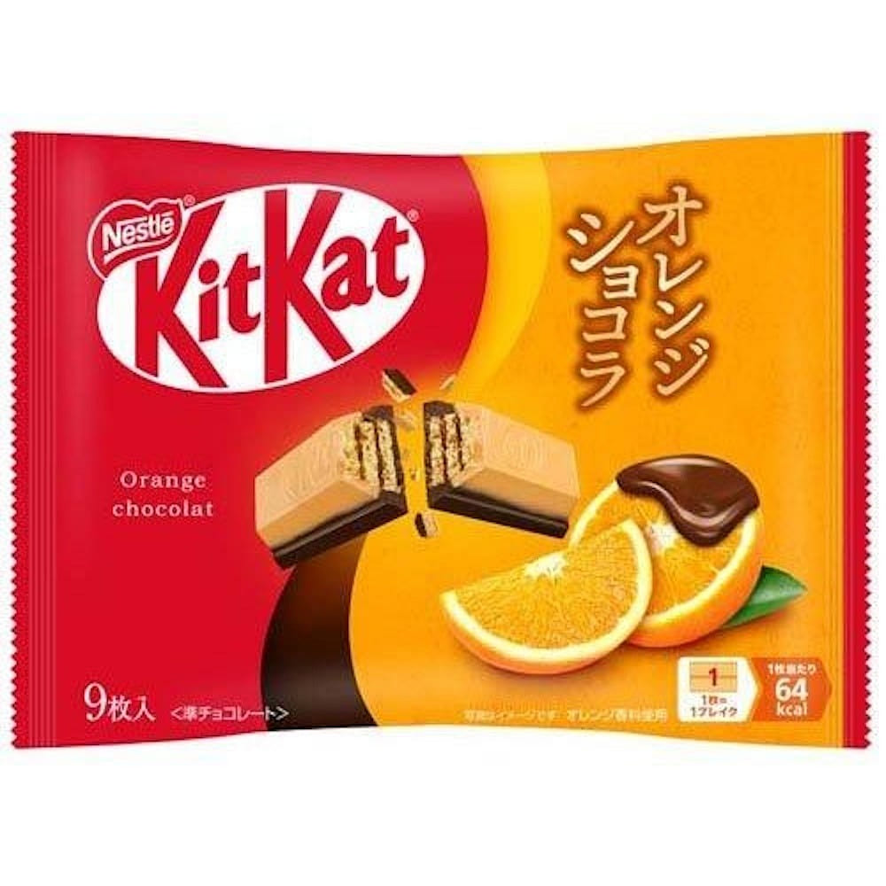 NESTLE KitKat Chocolate Wafers Orange Chocolate 9P 1 pack