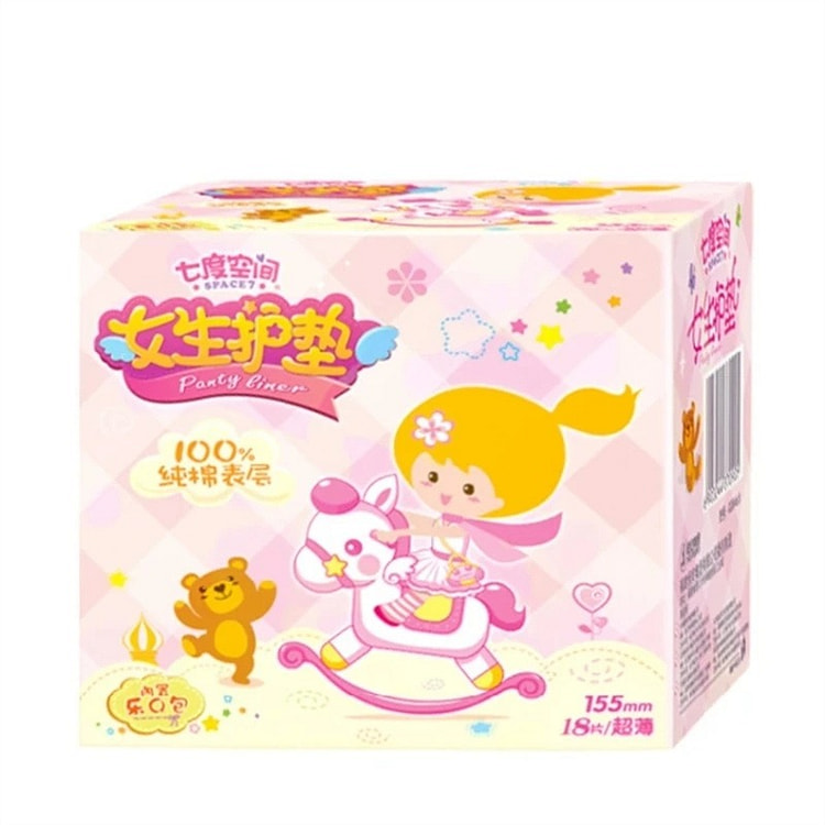 Girls' panty liners, 155mm pure cotton, daily use,