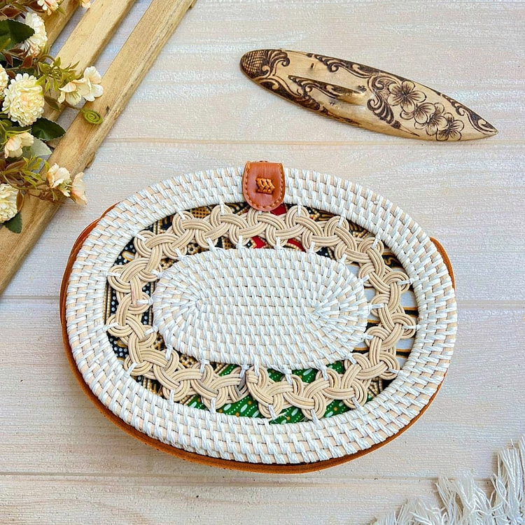 Oval Rattan Bag- STYLE 7 1 each