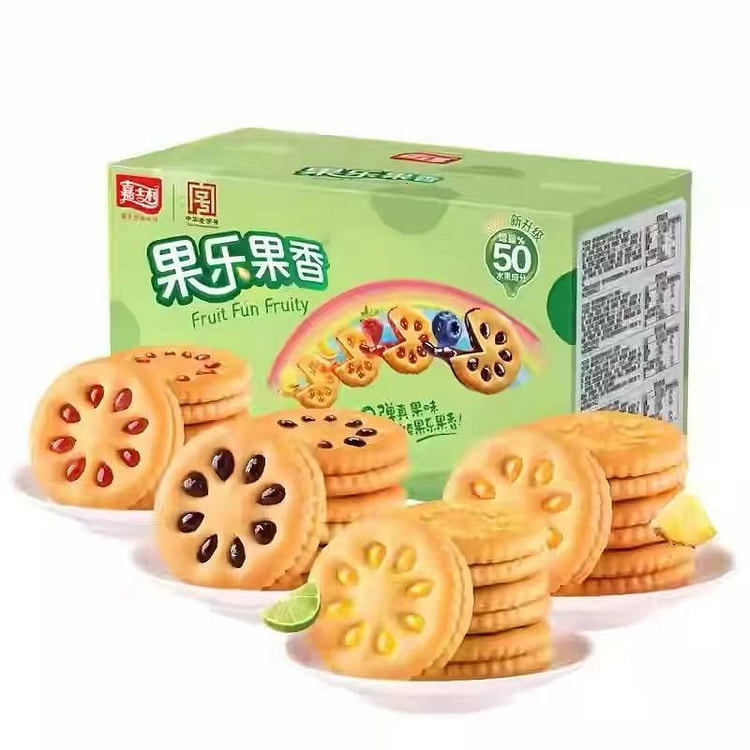 嘉士利果乐果香果酱夹心饼干 多口味休闲零食早餐小吃 1000 克