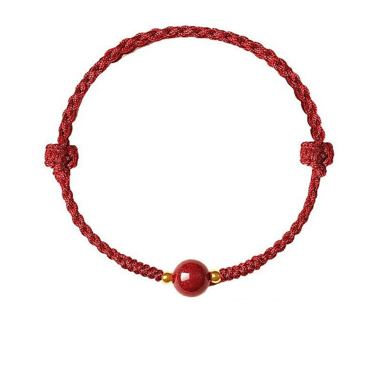 Palace New Cinnabar Bracelet Auspicious 8mm 1 box