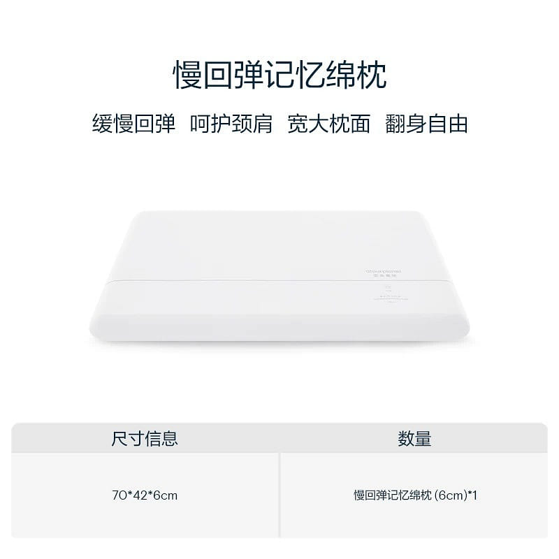 Atourplanet memory foam pillow 6cm 1 カウント