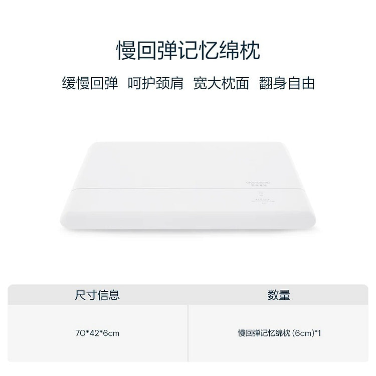 亚朵酒店专用记忆棉枕头 记忆枕护颈椎颈枕枕芯6cm