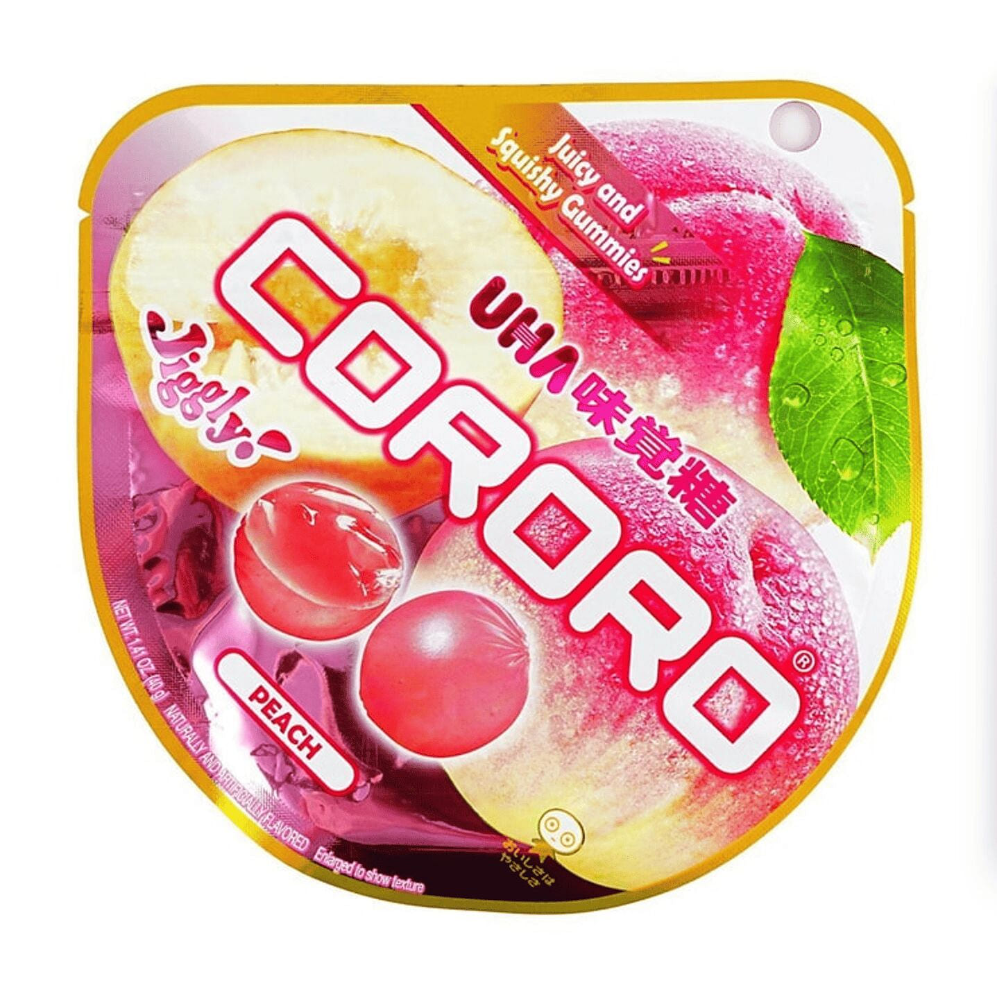 UHA Mikakuto Cororo Peach Flavor Gummy Candy40g 1 each