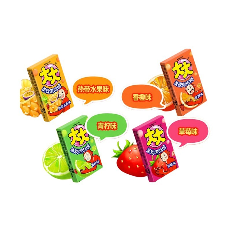 Dada Assorted Fruit Flavor Bubble Gum 3pcs 1 each