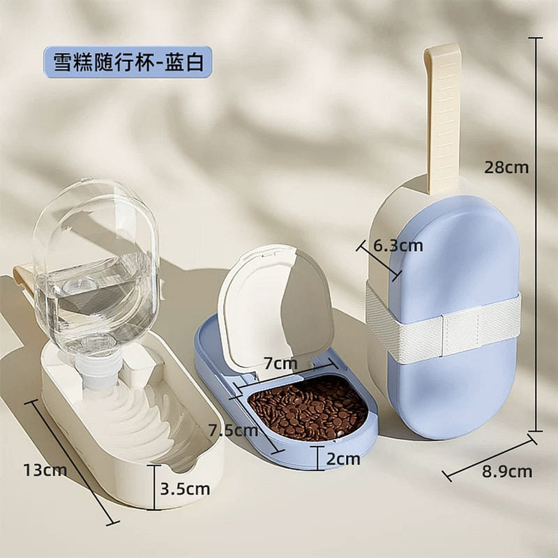Dog Blue and White Water and Food Cup – 1 set 1 case