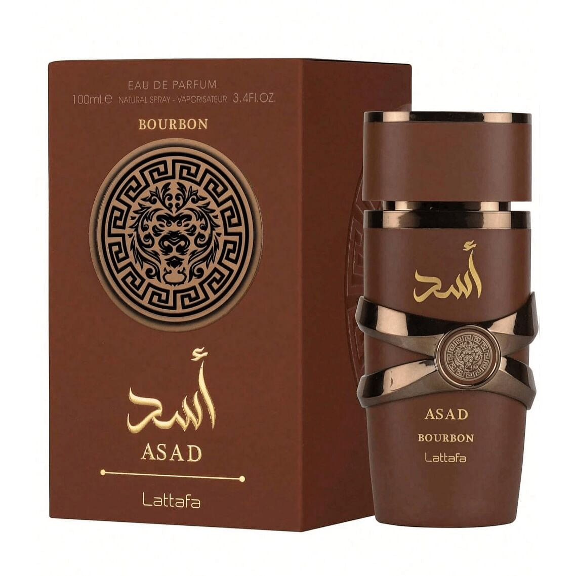 Lattafa Asad Bourbon EDP 100ml/3.4oz Spray Perfume 1 case