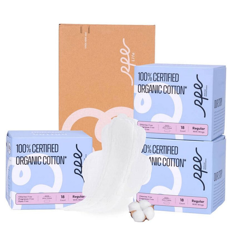 瑞皮儿 有机棉日用卫生巾 24cm 54片 18 个*3 盒