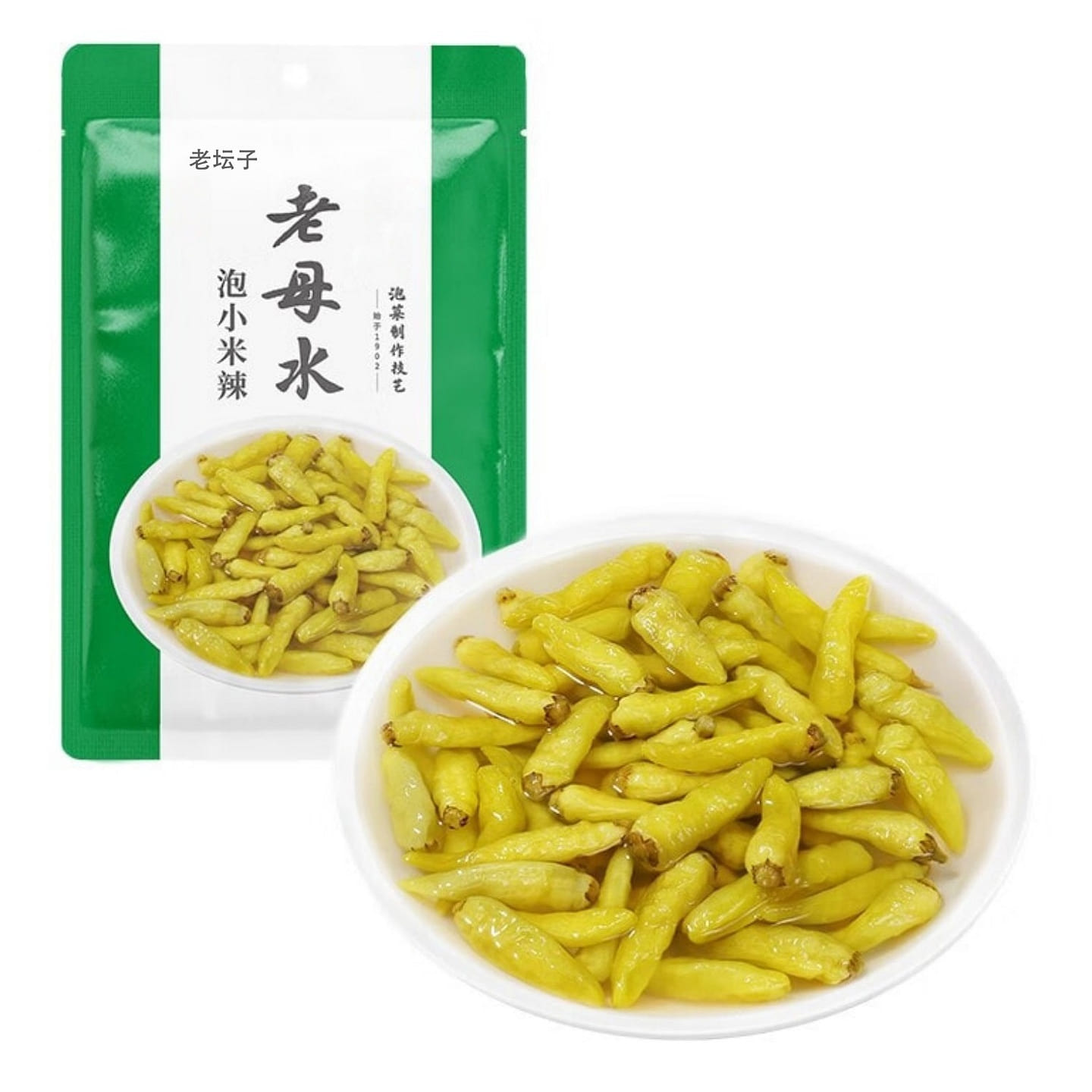 老坛子泡白小米辣 烹饪泡菜泡椒 老母水野山椒白米辣 200 克