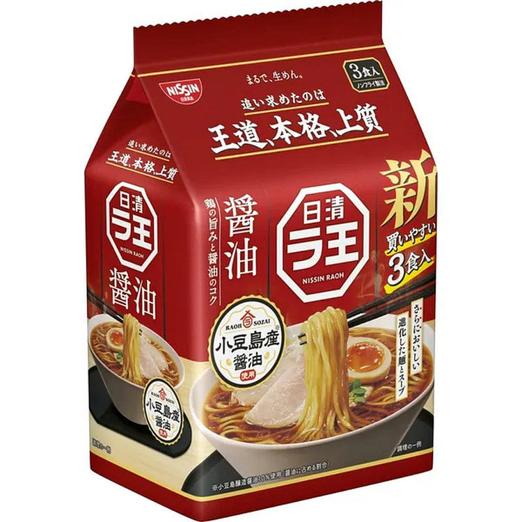Nissin Raoh Soy Sauce Ramen 3-Pack 303g