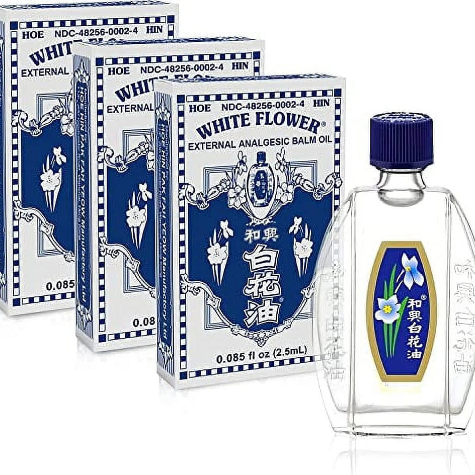 HOE HIN White Flower External Analgesic Balm Oil 2.5ml (3 Bottle) 3 병