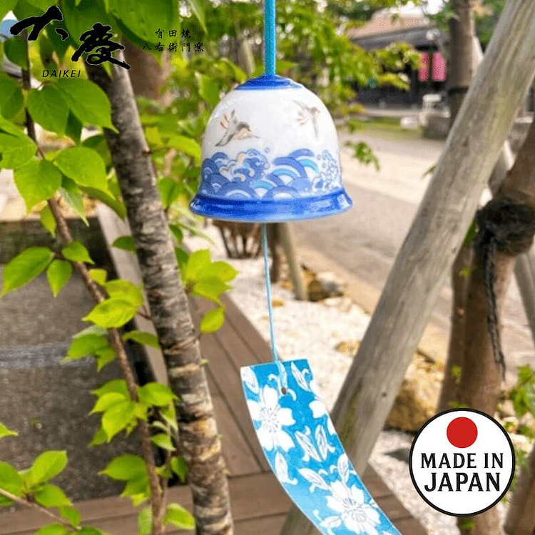 Arita Wind Chime Wave Plovers Boxed 1 Count