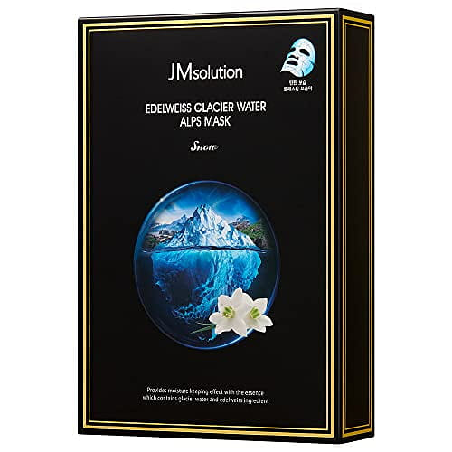 JMsolution Edelweiss Glacier Water Alps Mask Snow (1.06 fl oz. x 10 Sheets), Kor 1 份