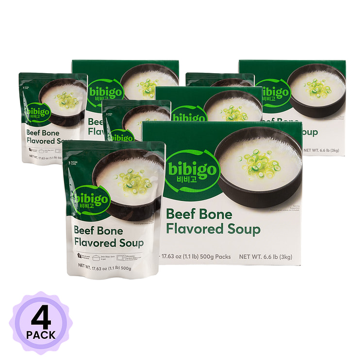 Súp Xương Bò Bibigo 6 gói 1 case*4 pack