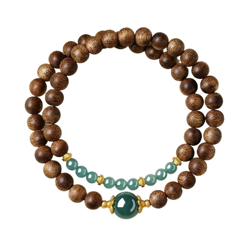 Jizhaotang Jade Agarwood Bracelet 6mm 14-15cm 1 box