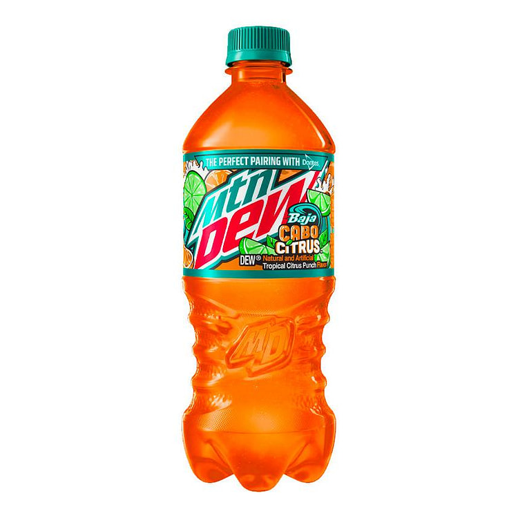 Mountain Dew Baja Cabo Citrus 20oz Bottle 1 each