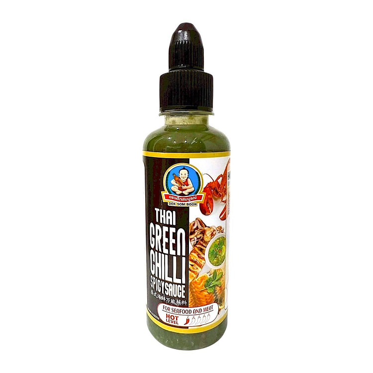 Deksomboon Thai Green Chili SpicySauce (Black Lid)