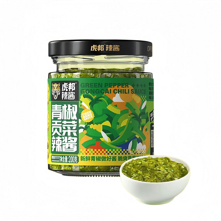 虎邦青 青椒贡菜辣酱200g*1瓶 200 克