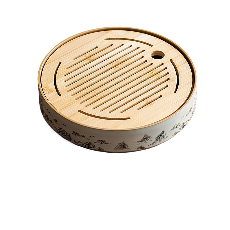 Qianli Jiangshan Ru Kiln Tea Tray 25 * 5.3 cm 1 box