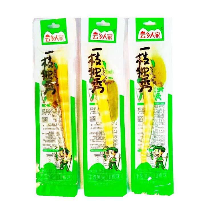 云乡人家袋装一枝独秀手泡笋尖山椒味零食 35 克*3 包