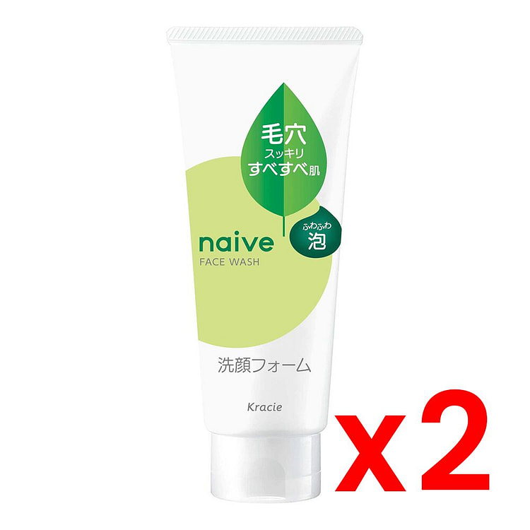 Naive Facial Cleansing Foam Pore Clearingx2 120 g