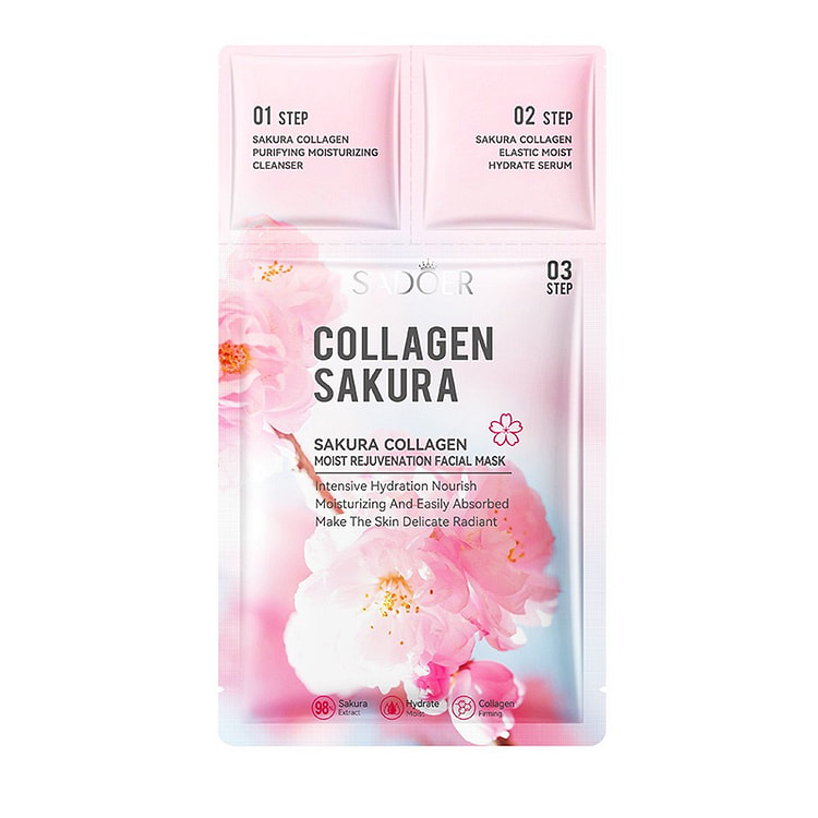 SADOER Sakura Trilogy Face Masks 5-Pack 1 each
