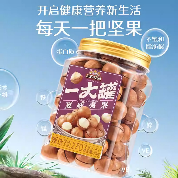 三只松鼠夏威夷果500g*1罐 500 克