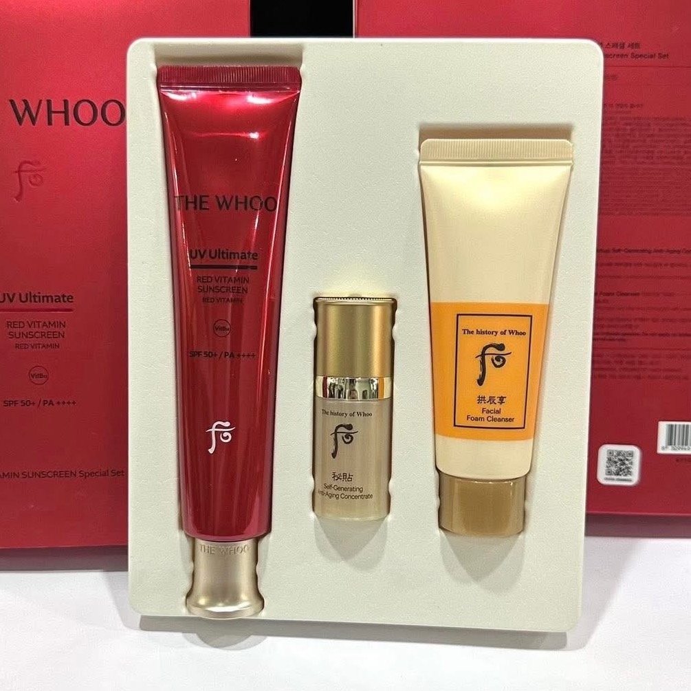 The Whoo UV Ultimate Sunscreen SPF50+PA++++ Set 1 box