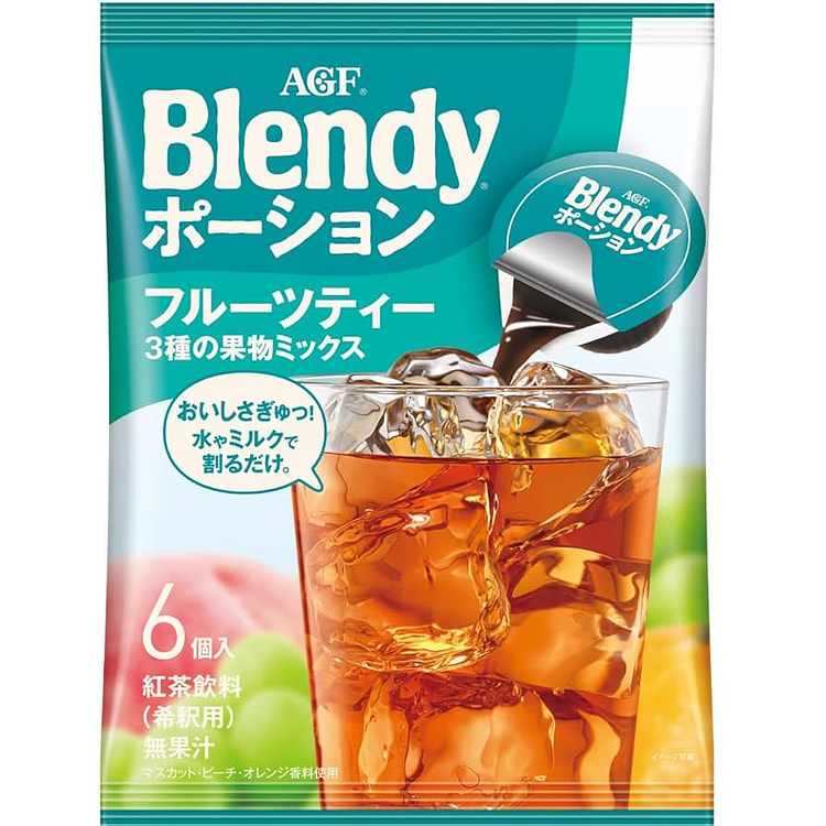 AGF Blendy Portion Fruit Tea Mix Drink Base 6pcs 108 g
