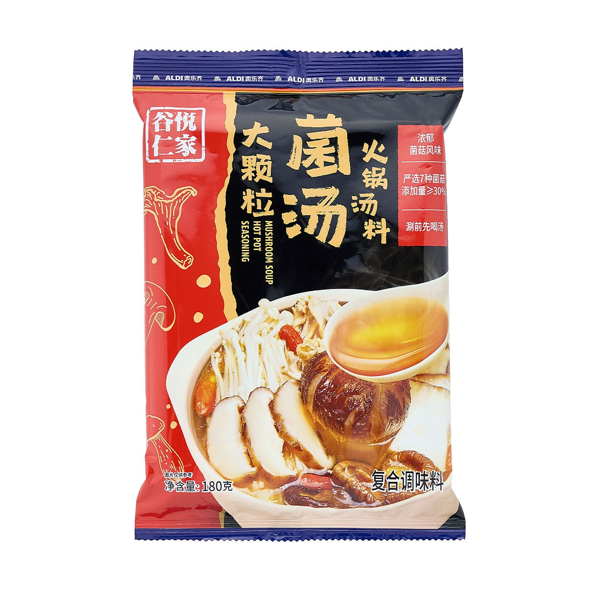 Guyue Renjia Large-Particle Mushroom Hot Pot Base 180 g