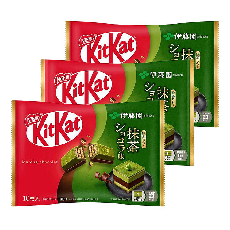 KitKat巧克力威化 伊藤园抹茶巧克力味 30枚 3 包