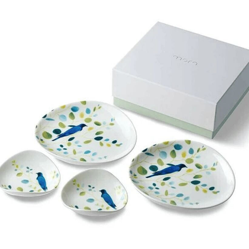 morn for cuculi, set of 4 plates 1 pack