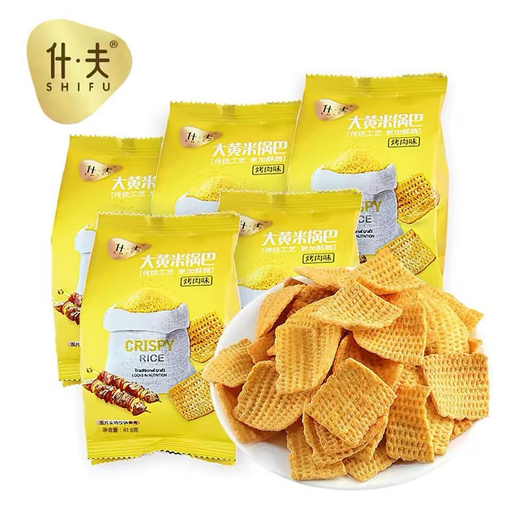Shifu Millet Crispy Rice Snacks BBQ Flavor 5 Packs 208 g
