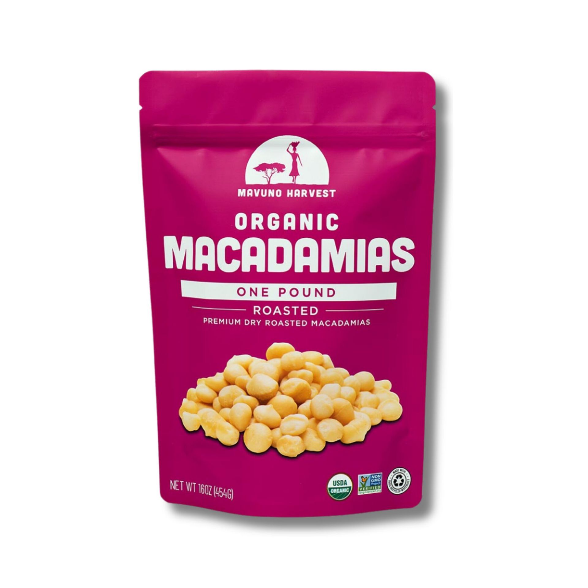 Organic Dry Roasted Whole Macadamias | 1 lb Bag 1 phần