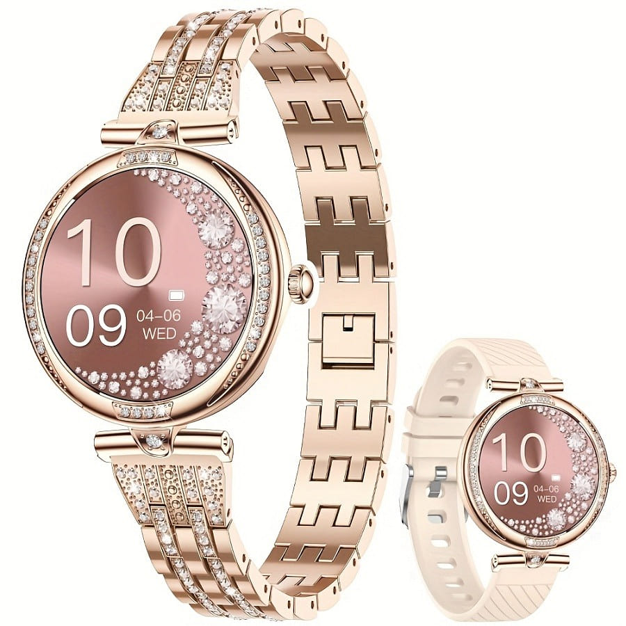 Fashion ladies Bluetooth call smart watch gold 1 each