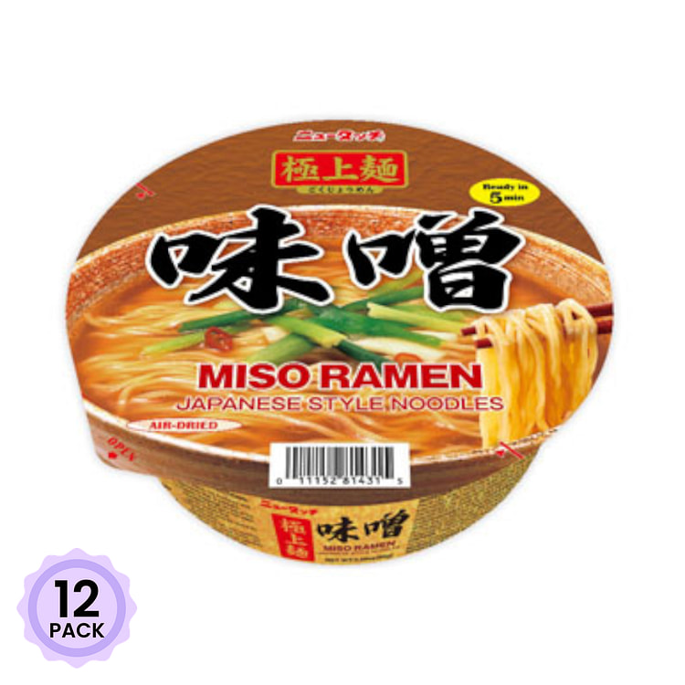 Newtouch Non-fry Noodle Miso Flavor 4.44 盎司*12 包