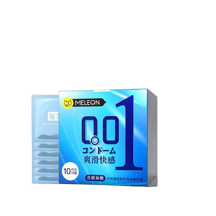 名流秘恋001爽滑快感玻尿酸套 10只*1盒 1 个