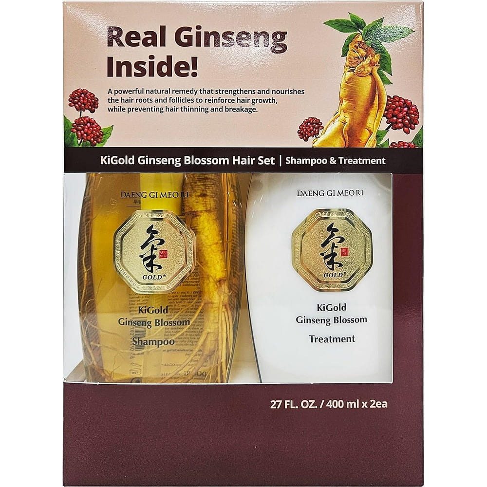 Daeng Gi Meo Ri - Ki Gold Ginseng Blossom Hair Set (Shampoo.Treatment)400ml each 800 mililitro(s)