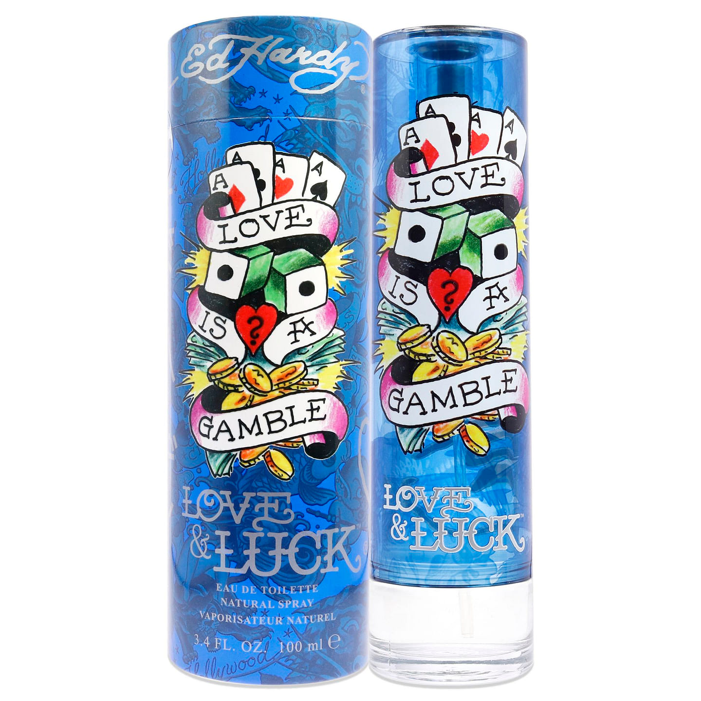 Ed Hardy Love and Luck by Christian Audigier for 3.4 oz